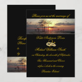 Paradise Island Sunset Wedding Rings Kaart (Voorkant / Achterkant)