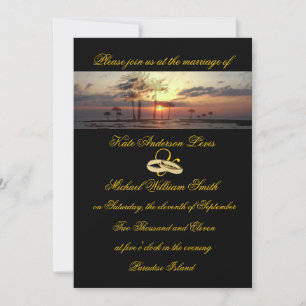 Paradise Island Sunset Wedding Rings Kaart