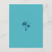 Paradise Island Tropical Beach Bruiloft Details Informatiekaartje (Achterkant)