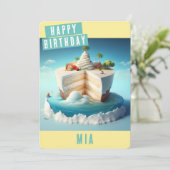 Paradise island Verjaardag Kaart (Staand voorkant)