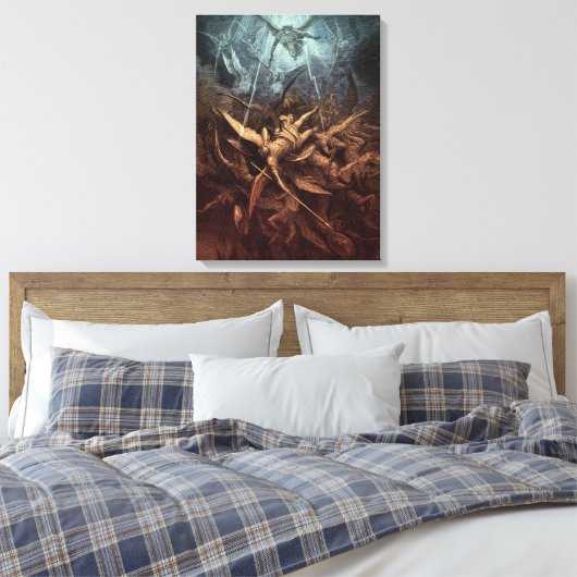 Paradise Lost: Herfst van de rebellenAngels Canvas Afdruk (Insitu (Slaapkamer))