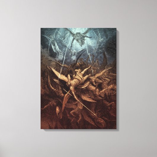 Paradise Lost: Herfst van de rebellenAngels Canvas Afdruk (Voorkant)