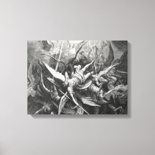 Paradise Lost Herfst van Rebel Angels Gustave Dore Canvas Afdruk