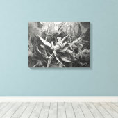Paradise Lost Herfst van Rebel Angels Gustave Dore Canvas Afdruk (Insitu (Houten vloer))