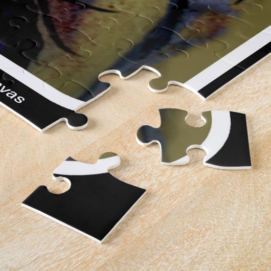 "Paradise Lost" (tiki Zombie) JigzaagPuzzle Legpuzzel (Zijkant)