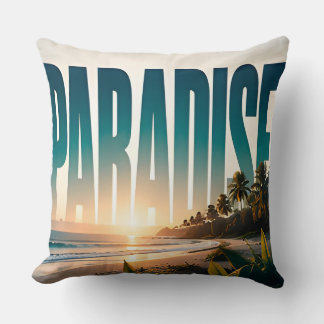 Paradise Luxury Resort Redactionele Grafische Coll Kussen