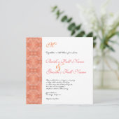 Paradise Modern Flower 1, bruiloft uitnodiging (Staand voorkant)