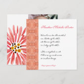 Paradise Modern Flower 1, bruiloft uitnodiging (Voorkant / Achterkant)