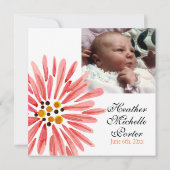 Paradise Modern Flower 1, bruiloft uitnodiging (Achterkant)