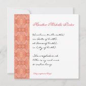 Paradise Modern Flower 1, bruiloft uitnodiging (Voorkant)