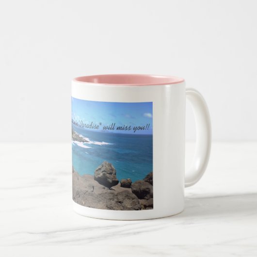 Paradise-Mok Tweekleurige Koffiemok (Voorkant rechts)