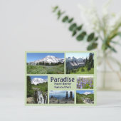 Paradise (Mount Rainier) Collage Briefkaart (Staand voorkant)