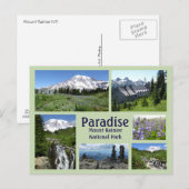 Paradise (Mount Rainier) Collage Briefkaart (Voorkant / Achterkant)