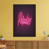Paradise Neon Light Canvas Afdruk (Insitu (Woonkamer))