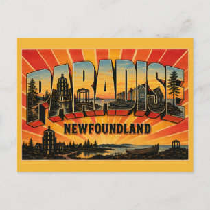 Paradise Newfoundland Schilderachtige Stad Briefkaart