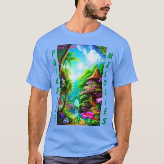 Paradise of Melodies: Natuur geïnspireerd T-shirt (Voorkant)