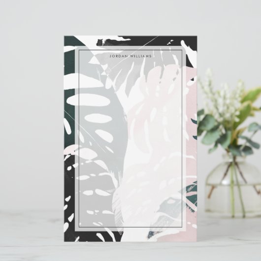Paradise Palm Fronds Briefpapier (Staand voorkant)