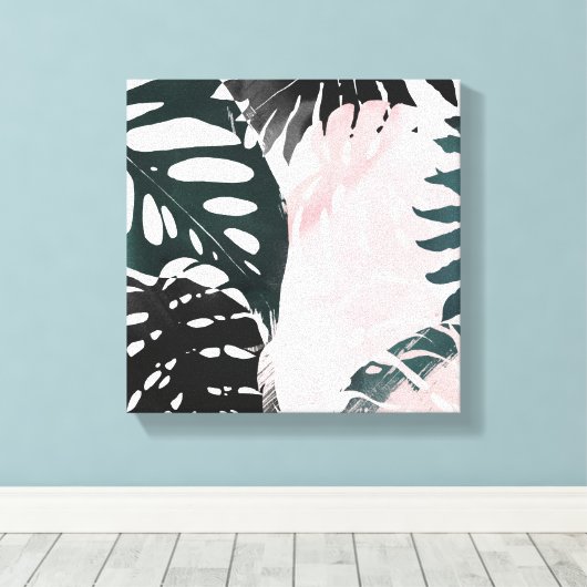 Paradise Palm Fronds Canvas Afdruk (Insitu (Houten vloer))