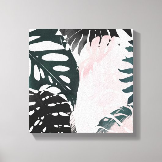 Paradise Palm Fronds Canvas Afdruk (Voorkant)