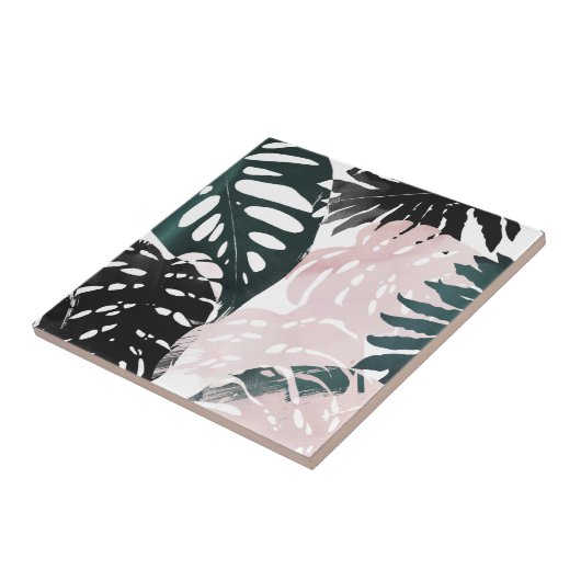 Paradise Palm Fronds Tegeltje (Zijkant)