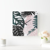 Paradise Palm Fronds Vierkante Klok (Huis)