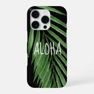 Paradise Palm Hawaiian Tropisch - Zwart iPhone 16 Pro Hoesje