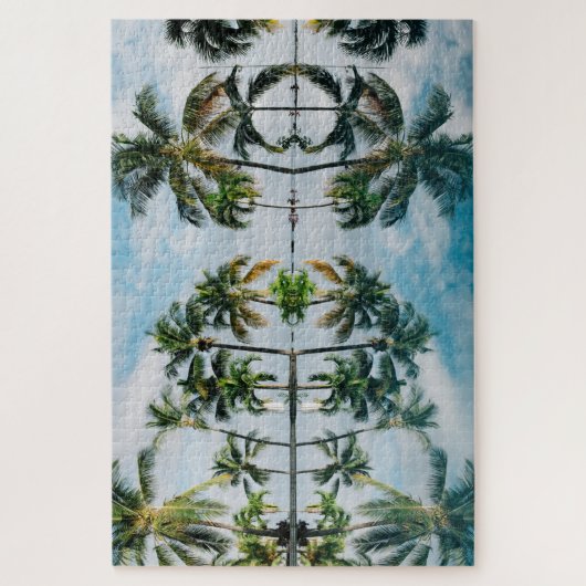 Paradise Palm Trees Reflections Legpuzzel (Verticaal)