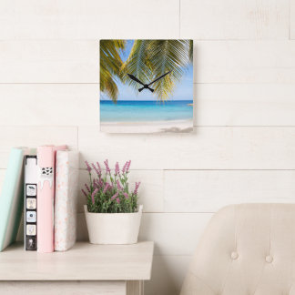 Paradise Palm View Bliss 1 Vierkante Klok