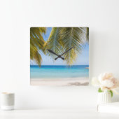 Paradise Palm View Bliss 1 Vierkante Klok (Huis)