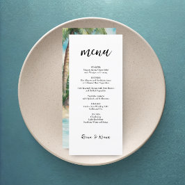 Paradise Palms Tropical Beach Bruiloft Menu