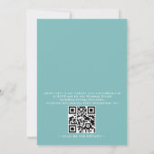 Paradise Palms Tropisch Strand QR Code Trouwen Kaart (Achterkant)