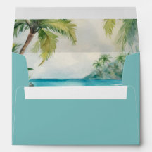 Paradise Palms Tropisch strand Turquoise bruiloft