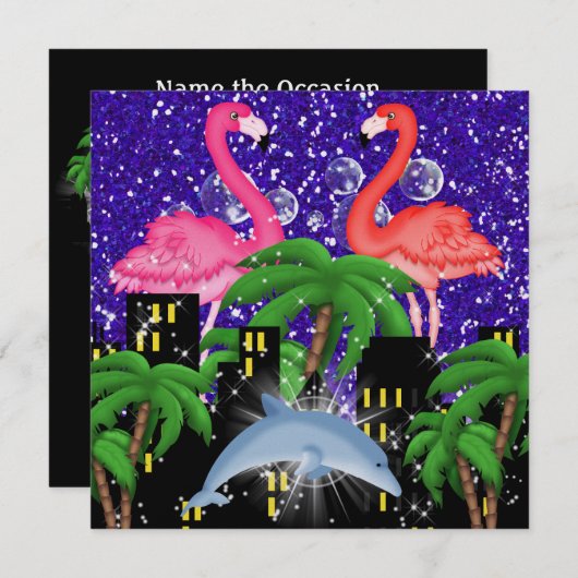 Paradise Party in Style Bright Lights - SRF Kaart (Voorkant / Achterkant)