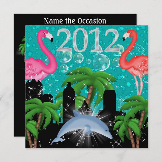 Paradise Party in Style Bright Lights - SRF Kaart (Voorkant / Achterkant)