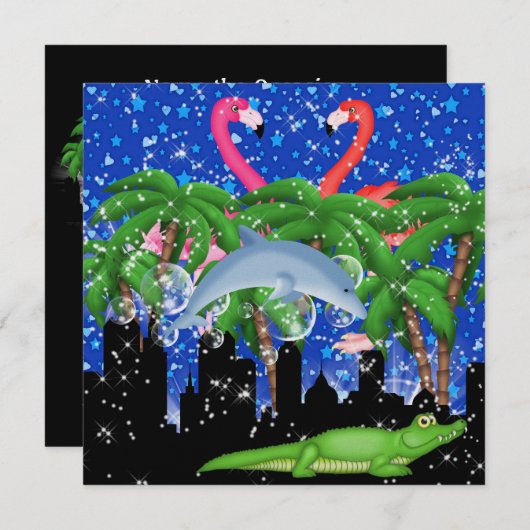 Paradise Party in Style Bright Lights - SRF Kaart (Voorkant / Achterkant)