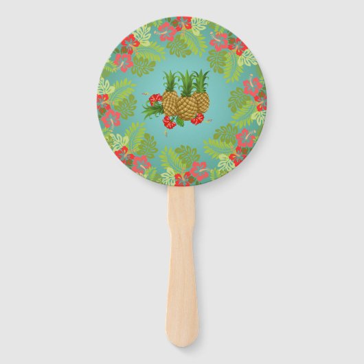 Paradise "Party like a Pineapple" "Hawaiian Luau" Handwaaier (Voorkant)