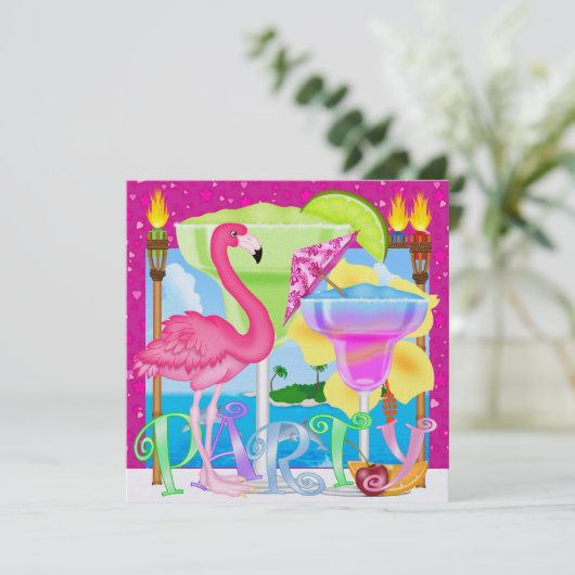 Paradise Party / Luau - SRF Kaart (Staand voorkant)