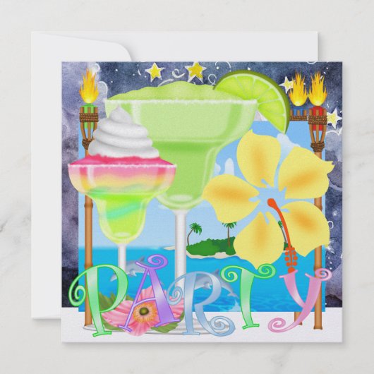 Paradise Party / Luau - SRF Kaart (Voorkant)