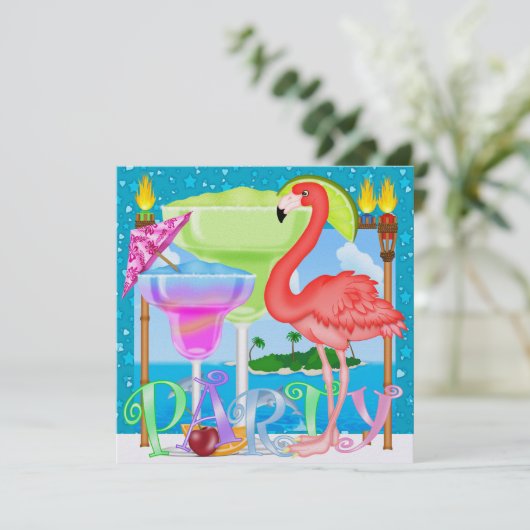 Paradise Party / Luau - SRF Kaart (Staand voorkant)