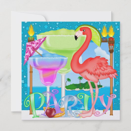 Paradise Party / Luau - SRF Kaart (Voorkant)