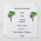 Paradise Party - SRF Kaart (Achterkant)