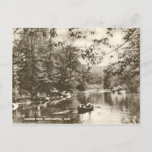 Paradise Pond, Northampton MA Vintage Briefkaart (Voorkant)