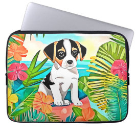 Paradise Puppy Design Laptop Sleeve