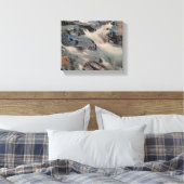 Paradise River op een uitgerekte canvasprint Canvas Afdruk (Insitu (Slaapkamer))