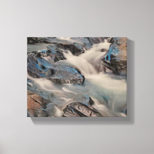 Paradise River op een uitgerekte canvasprint Canvas Afdruk (Voorkant)