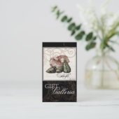 Paradise Shells Black Cream - Gift Store Business Visitekaartje (Staand voorkant)