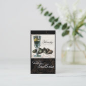 Paradise Shells Black Cream - Gift Store Business Visitekaartje (Staand voorkant)