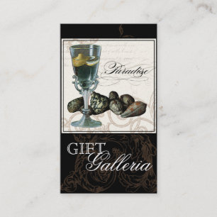 Paradise Shells Black Cream - Gift Store Business Visitekaartje