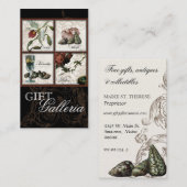 Paradise Shells Black Cream - Gift Store Business Visitekaartje (Voorkant / Achterkant)