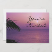 Paradise Sunset Invitation Kaart (Voorkant)
